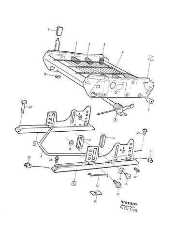 Voorstoel subframe manuele instelling