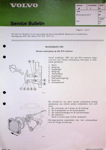 Bulletin 340 Waterpomp B14 Juli'81