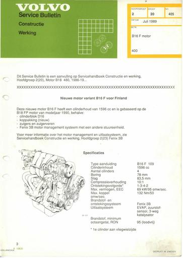 400 Bulletin B16F Juli'89