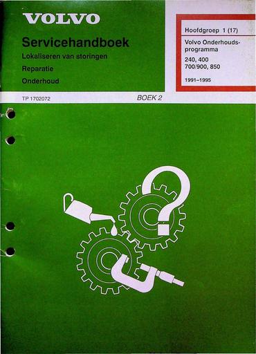 240, 400, 700 900, 850 Onderhoudsprogramma '91 '95 Boek2