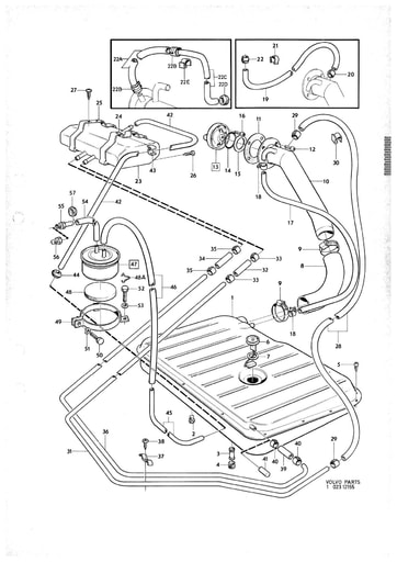 142, 144 B20E Tank en evaporatiesysteem