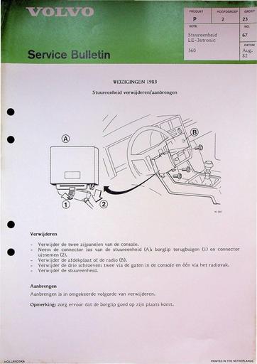 Bulletin 360 Stuureenheid LE Jetronic Aug'82