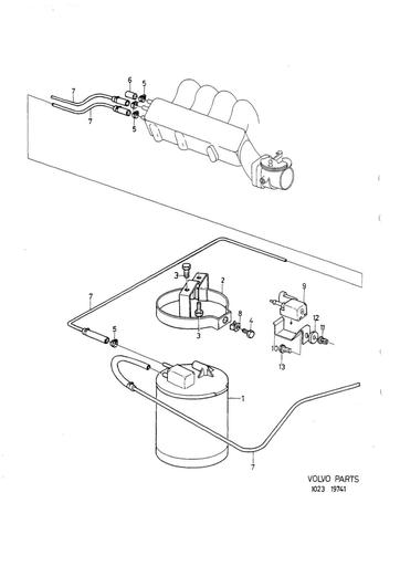 Injector, brandstofleidingen en filter D19T