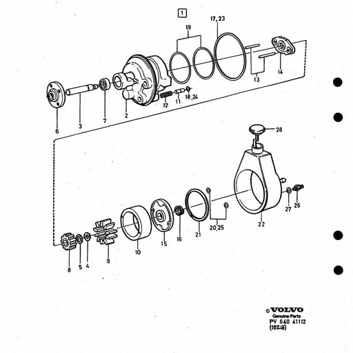 Servo pomp olie reservoir