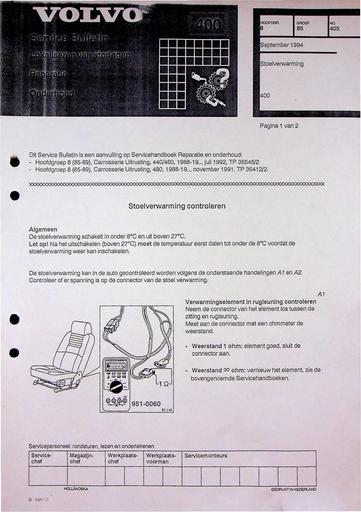 Bulletin 400 Stoelverwarming Sept'94