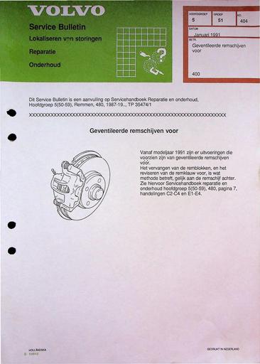 Bulletin 400 Geven  Remschijf Jan'91