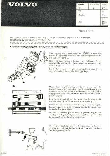 Bulletin Kachel 340 '80