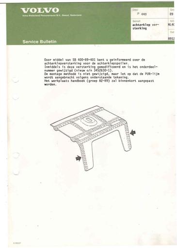 Bulletin 440 Achterklep versterking Jun'89