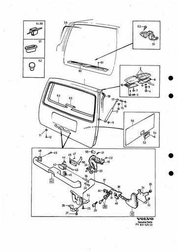 5 deurs Achterklep componenten