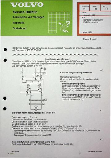 Bulletin 480 Vergrendeling ramen Jan'91