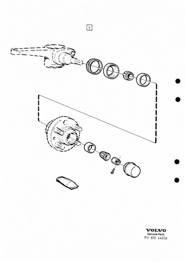 Voorwiellager Reparatieset