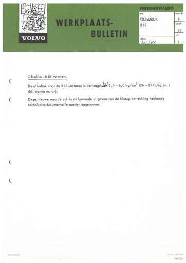 Bulletin Verlaging Oliedruk B18 Juni '66