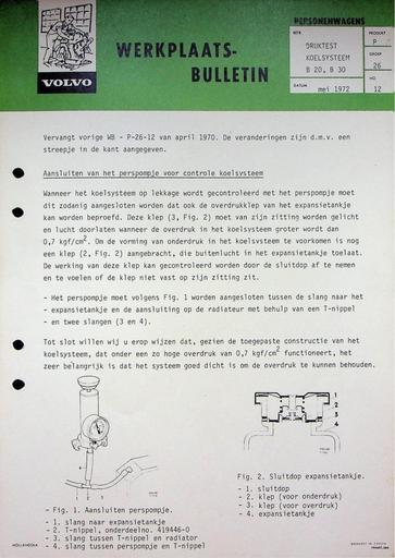 Druktest Koelsysteem B20, B30