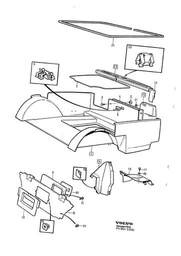Bagageruimte bekleding 4 drs