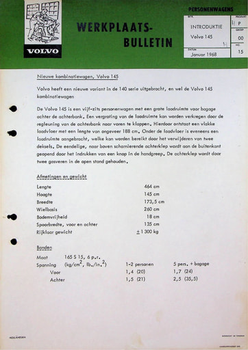 Bulletin Introductie 145 '68