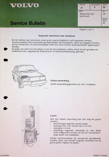 Bulletin Reparaties aluminium