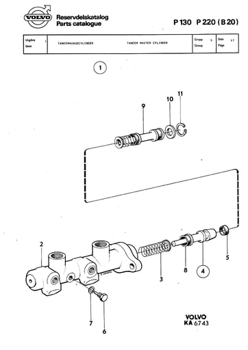 Hoofdremcilinder tandem Jandel