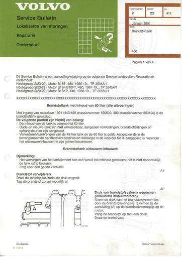 400 Bulletin Brandstoftank Jan'91