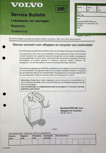 Bulletin 200 Aftappen recyclen R134a Dec'94
