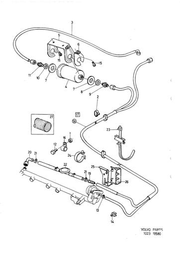 Brandstofleidingen tank motor