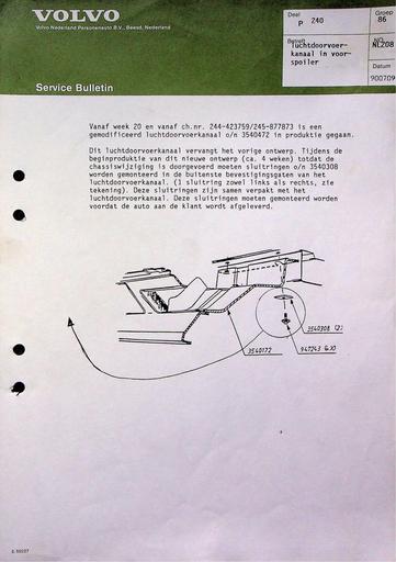 Bulletin 240 Luchtdoorvoer spoiler Jul'90