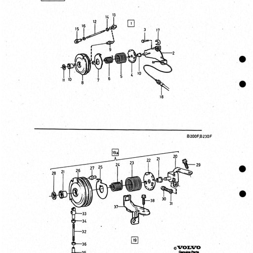 B200E, B230E, B230F, B230FD Control Pulley met aansluiting