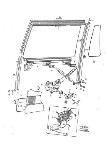 Achterdeur, raammechanisme