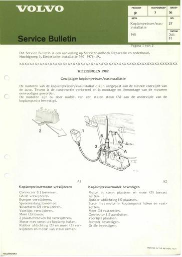 Bulletin Koplampwisser 340 '81