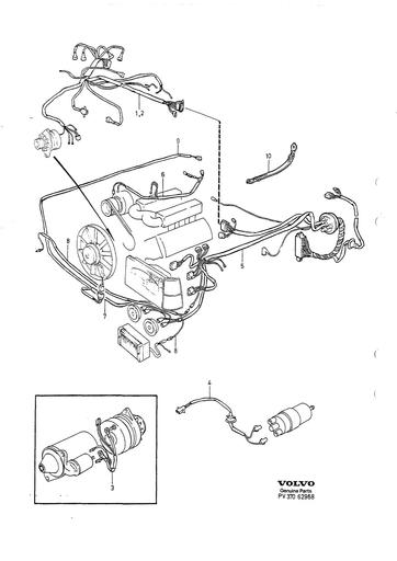 Kabelbomen motorruimte 6 cyl