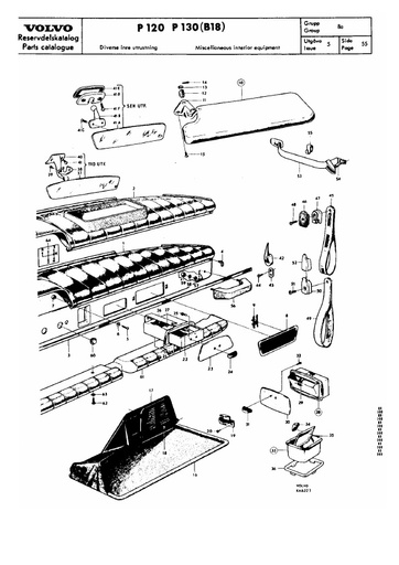 P120 P130 Interieur componenten