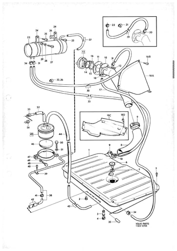 145, B20E Tank en evaporatiesysteem