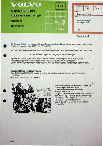 Bulletin 400 Rembekrachtiger RHD Nov'90