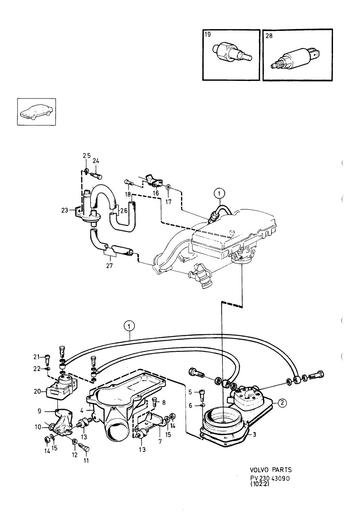 B200E, B230E Brandstofsysteem