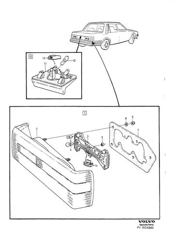 Achterlicht 4 drs  1990