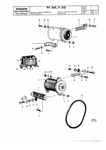 Dynamo ophanging en laadrelais PV 445, PV 210