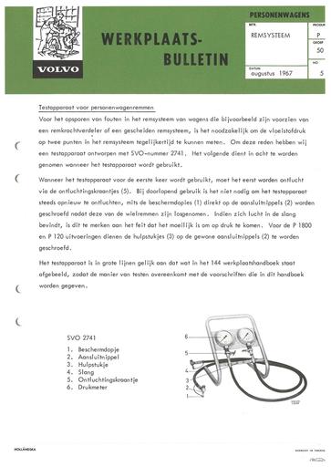 Bulletin Testapparaat Rem Aug  '67