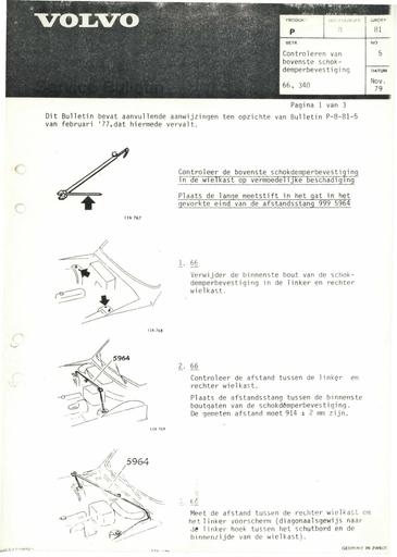 Bulletin Montage schokdemperbevestiging '79
