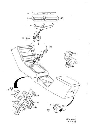 Schakelaars tunnelconsole