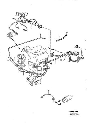 B280E, F Kabelboom motorcompartiment