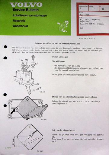 740 B23, B230 Dempdrukregelaar '87