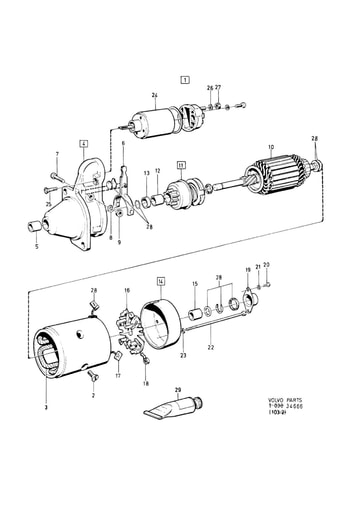 6 cilinder Startmotor