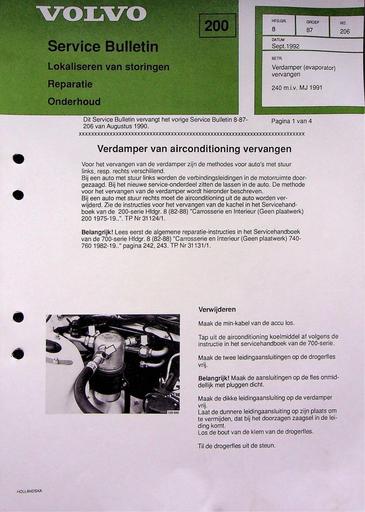 Bulletin 240 Verdamper AC Sep'92