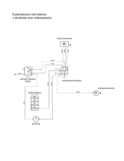 E schema ruitenwissers met interval