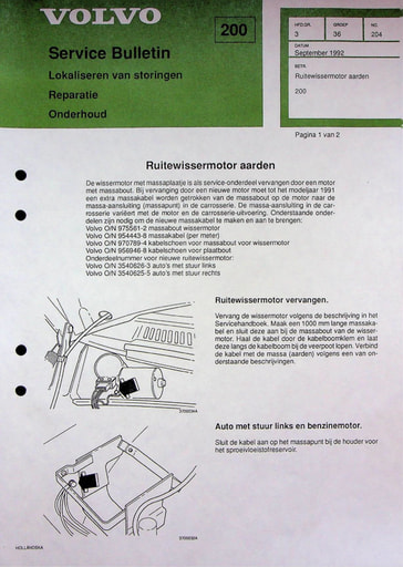 Service Bulletin Ruitenwissermotor   '91