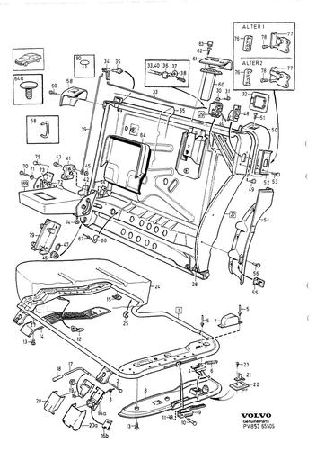 Achterbank links 5 drs  1989