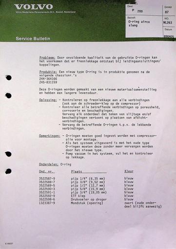 Bulletin 200 O ring Aircoslang Apr'89