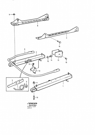 Voorstoel subframe zonder hoogte