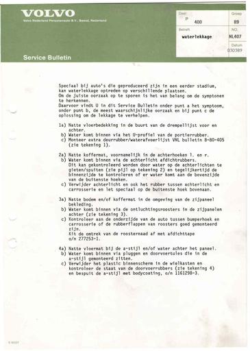 Bulletin 400 Waterlekkage Mrt'89