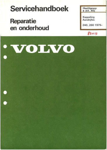 Rep  Onderh  Koppeling aandrijfas 240 260 '75