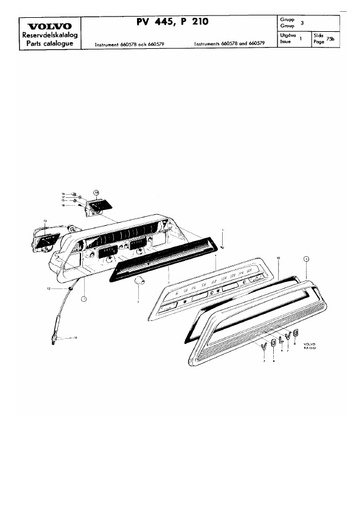 Combi instrument 660578, 660578, 660579 en 668733